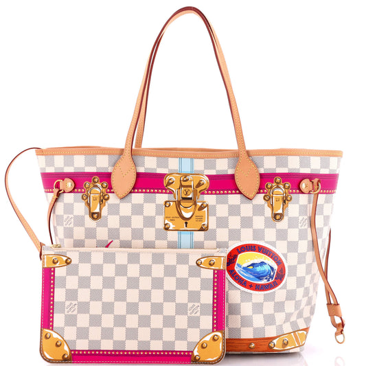 Louis Vuitton Neverfull Nm Tote Limited Edition Cities Damier Tote Bag