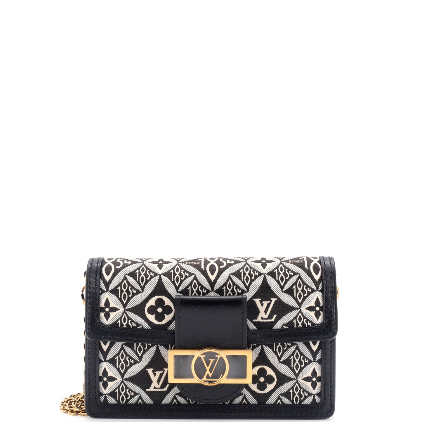 Louis Vuitton Dauphine Wallet Limited Edition Since Jacquard Clutch Monogram Chain Clutch Bag