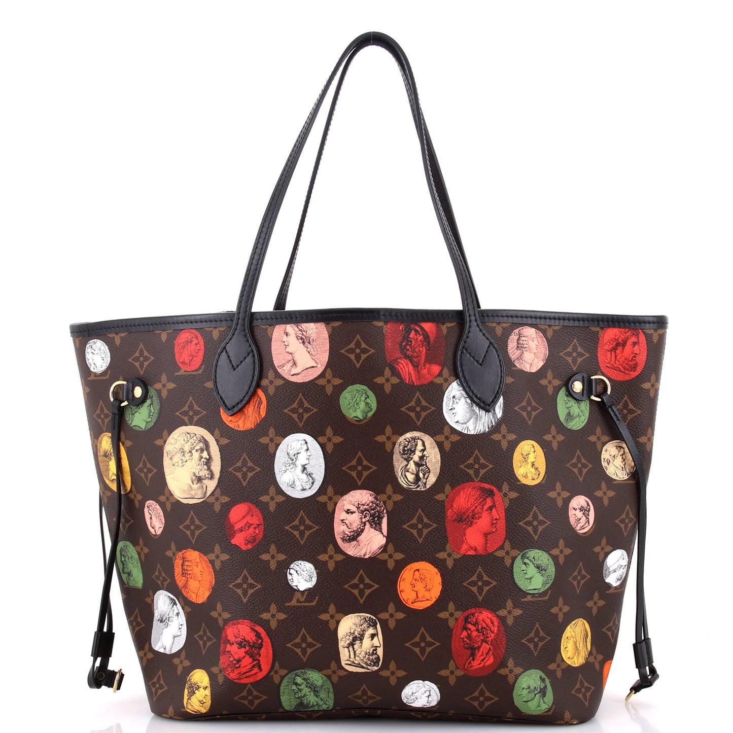 Louis Vuitton Neverfull Nm Tote Limited Edition Fornasetti Cameo Canvas Monogram Tote Bag
