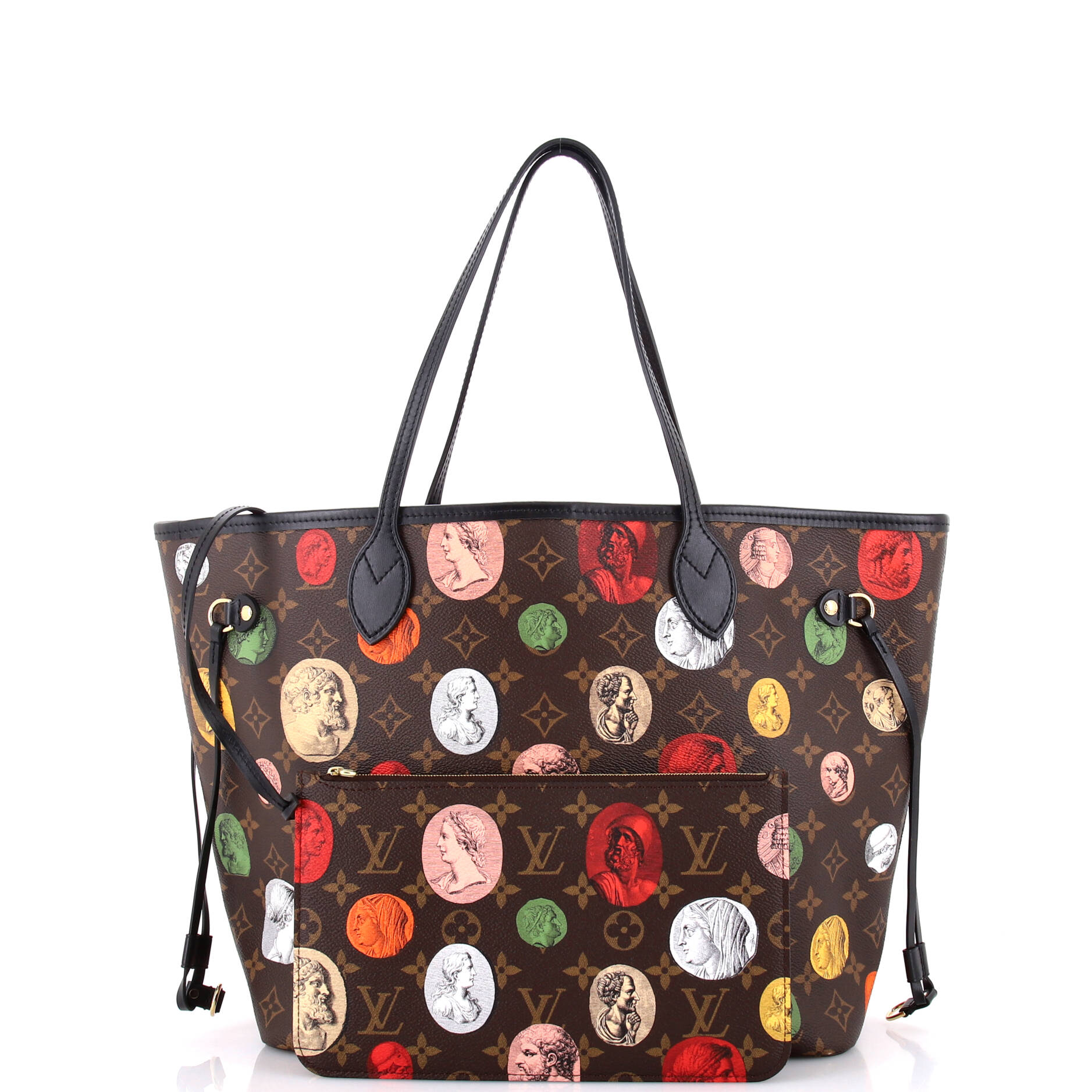 Louis Vuitton Neverfull Nm Tote Limited Edition Fornasetti Cameo Canvas Monogram Tote Bag