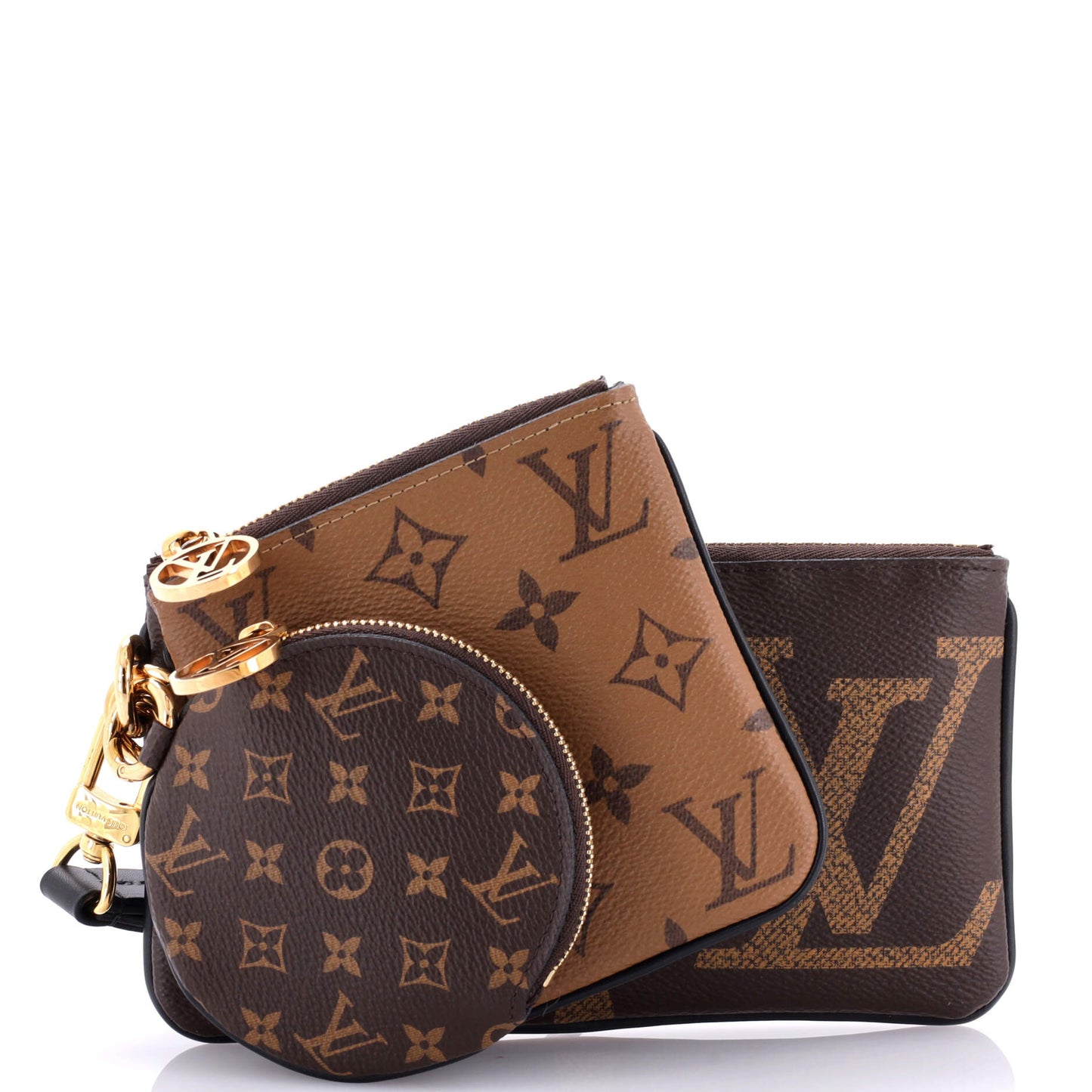 Louis Vuitton Trio Pouch Set Reverse Giant Clutch Bag Monogram