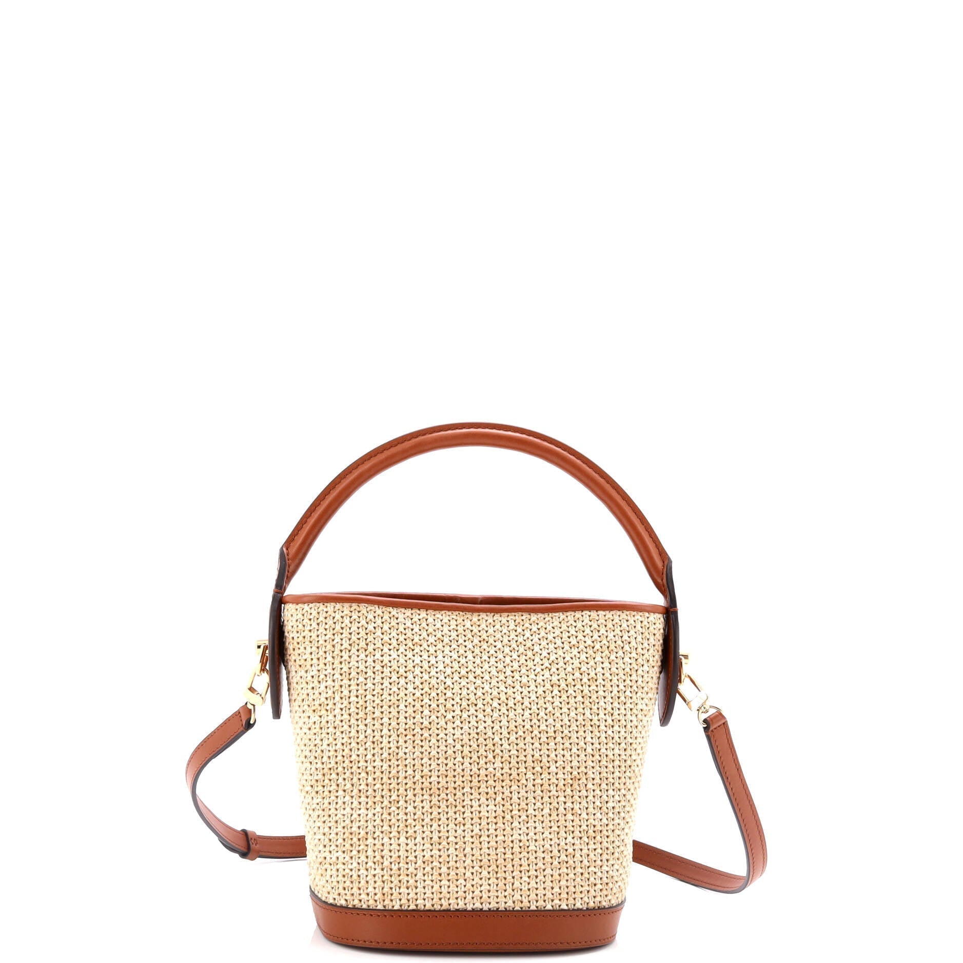Louis Vuitton Petit Nm Bag With Leather Raffia Bucket Bag