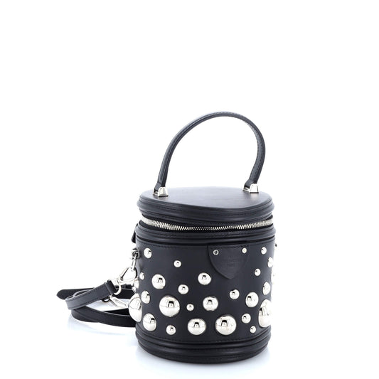 Louis Vuitton Cannes Handbag Yayoi Kusama Embellished Leather Travel Bag