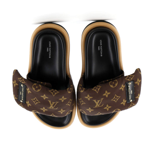 Louis Vuitton Women Pool Pillow Comfort Mule Sandals Handbag Nylon Monogram Shoes
