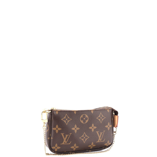 Louis Vuitton Pochette Accessoires Clutch Bag Canvas Monogram Canvas Mini2987782