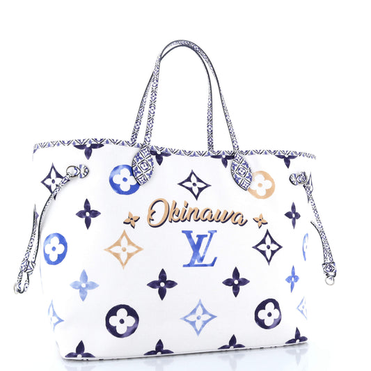 Louis Vuitton Neverfull Nm Tote Limited Edition Cities By Monogram Shoulder Bag