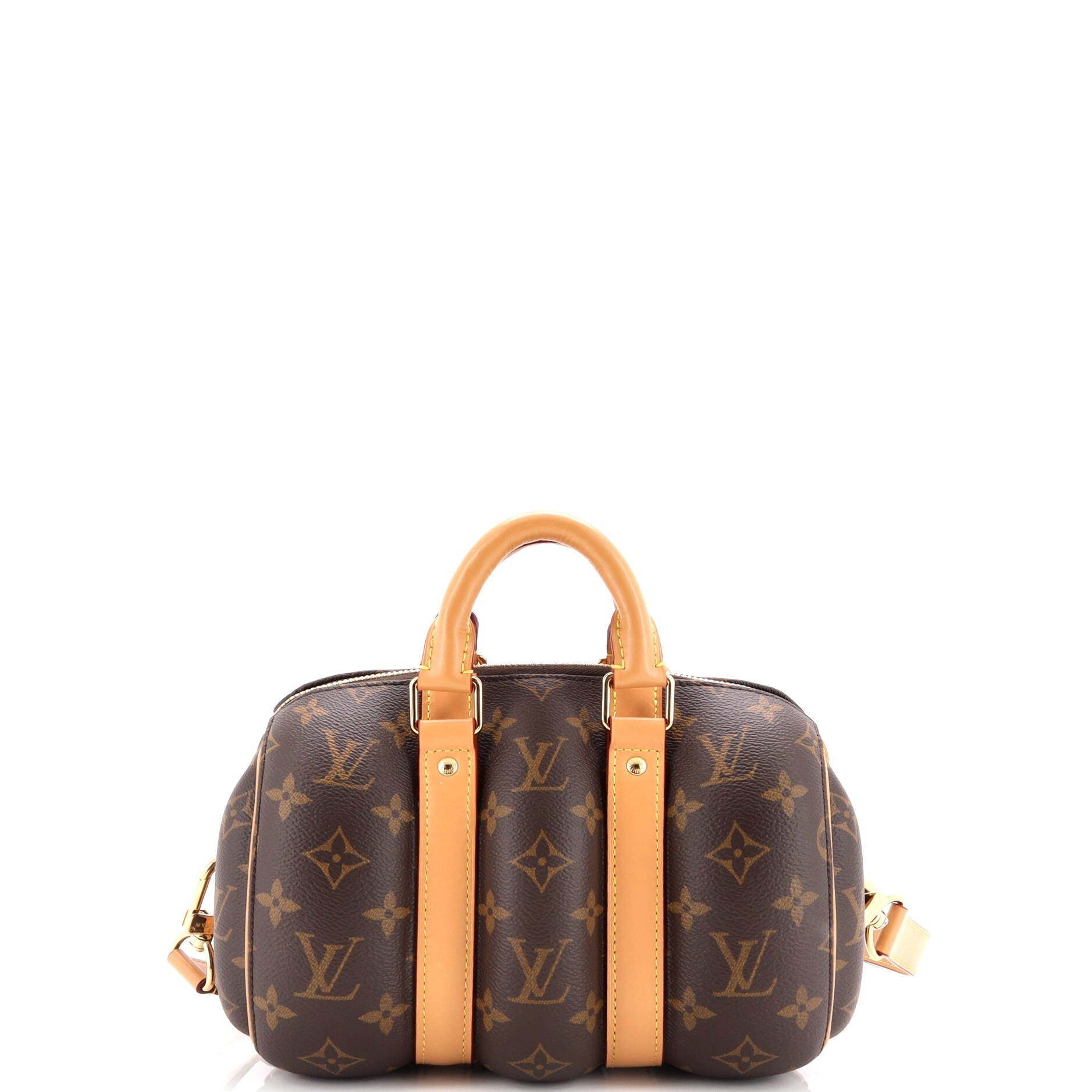 Louis Vuitton Keepall Bandouliere Bag Blown Up Canvas Monogram Travel Bag