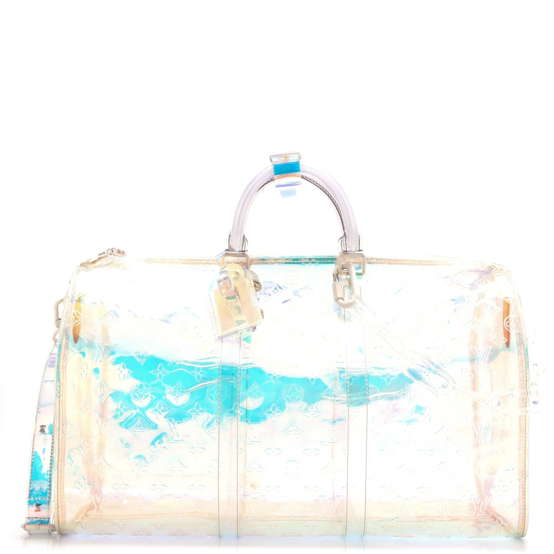 Louis Vuitton Keepall Bandouliere Bag Limited Edition Prism Pvc Monogram Travel Bag Pvc 5029965646