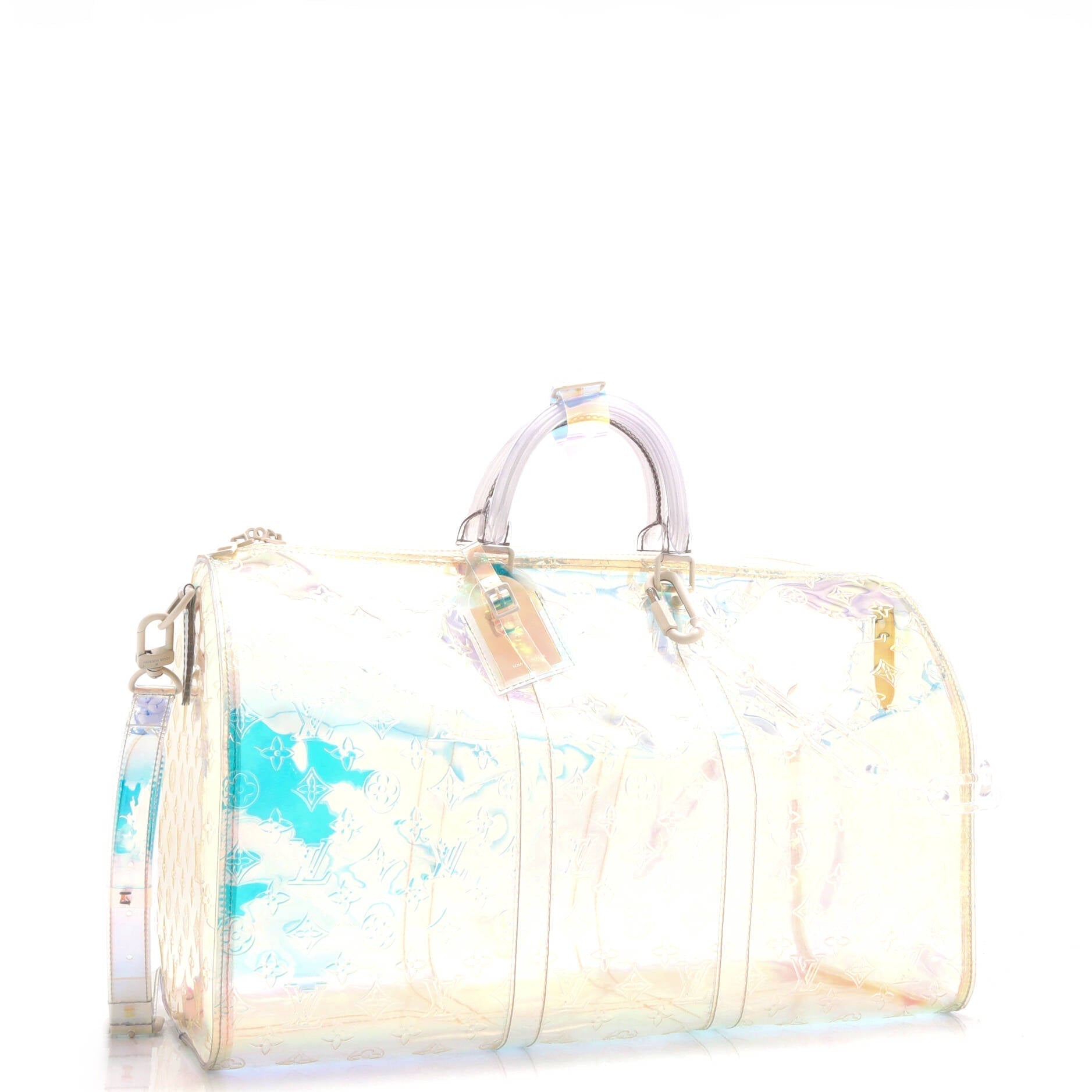 Louis Vuitton Keepall Bandouliere Bag Limited Edition Prism Pvc Monogram Travel Bag Pvc 5029965646
