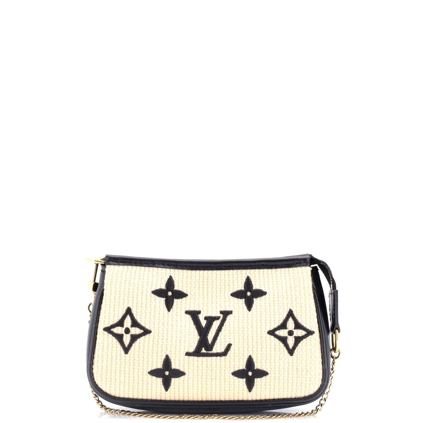 Louis Vuitton Pochette Accessoires Giant Embroidered Cotton Shoulder Bag Monogram