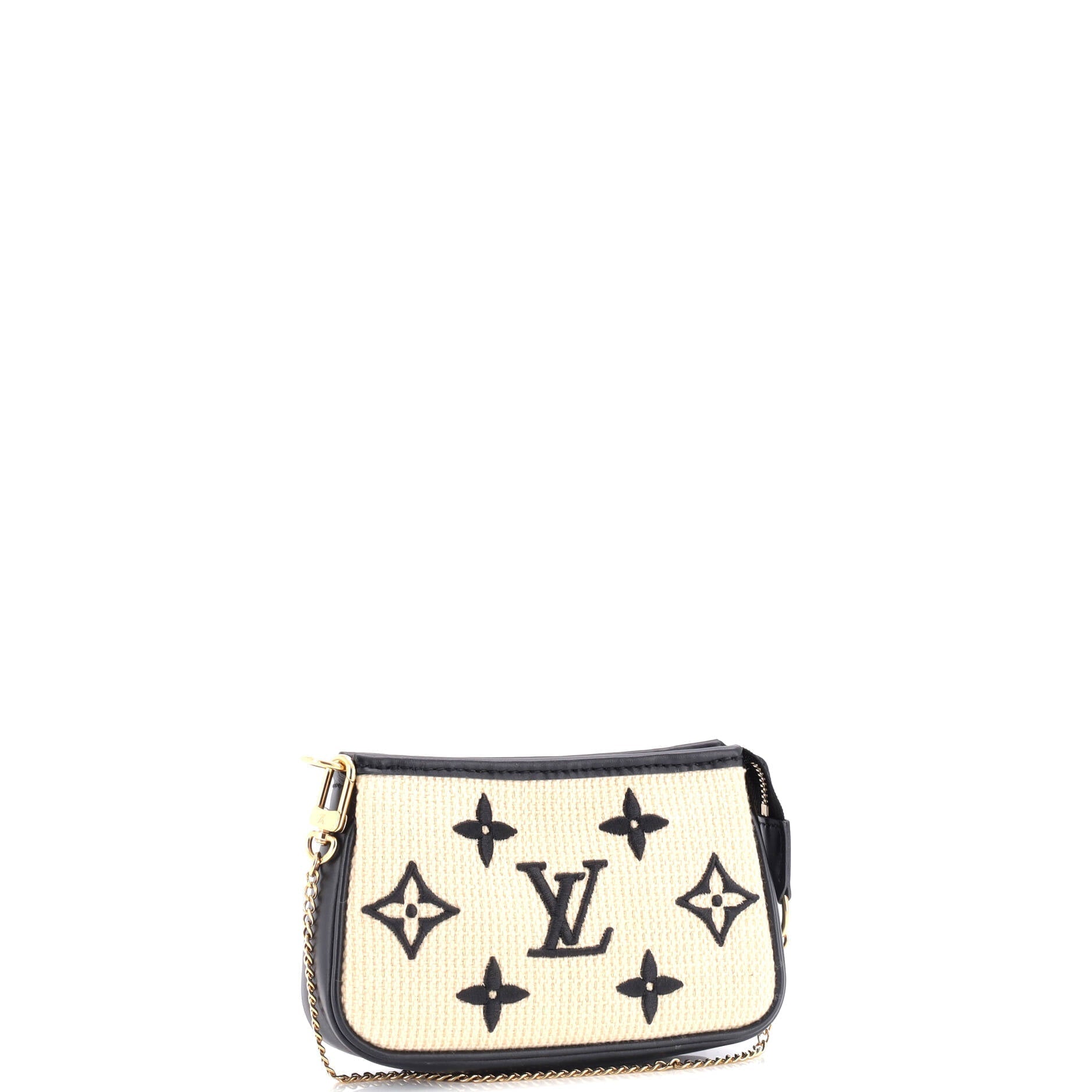 Louis Vuitton Pochette Accessoires Giant Embroidered Cotton Shoulder Bag Monogram