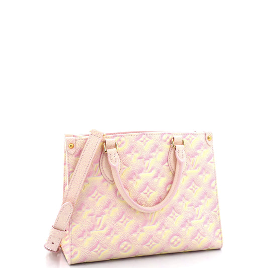 Louis Vuitton Onthego Tote Stardust Empreinte Pm Leather Monogram Shoulder Bag