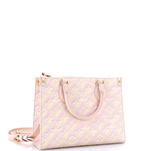 Louis Vuitton Onthego Tote Stardust Empreinte Pm Leather Monogram Shoulder Bag Leather Pm29969272