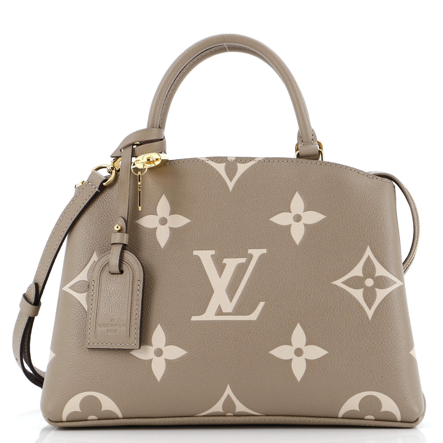 Louis Vuitton Petit Palais Handbag Bicolor Empreinte Giant Monogram Tote Bag