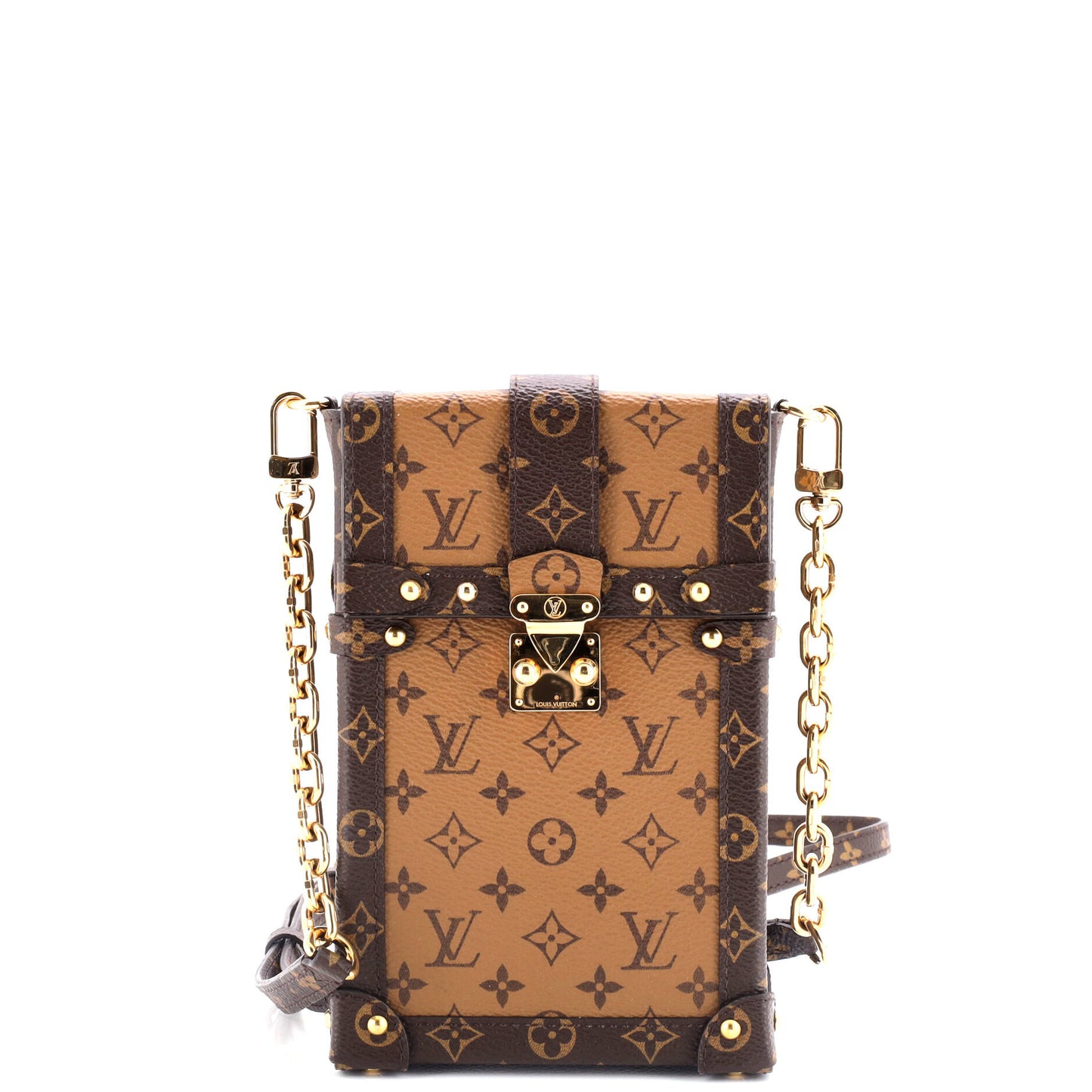 Louis Vuitton Vertical Trunk Pochette Reverse Shoulder Bag Canvas Monogram Canvas 299696120