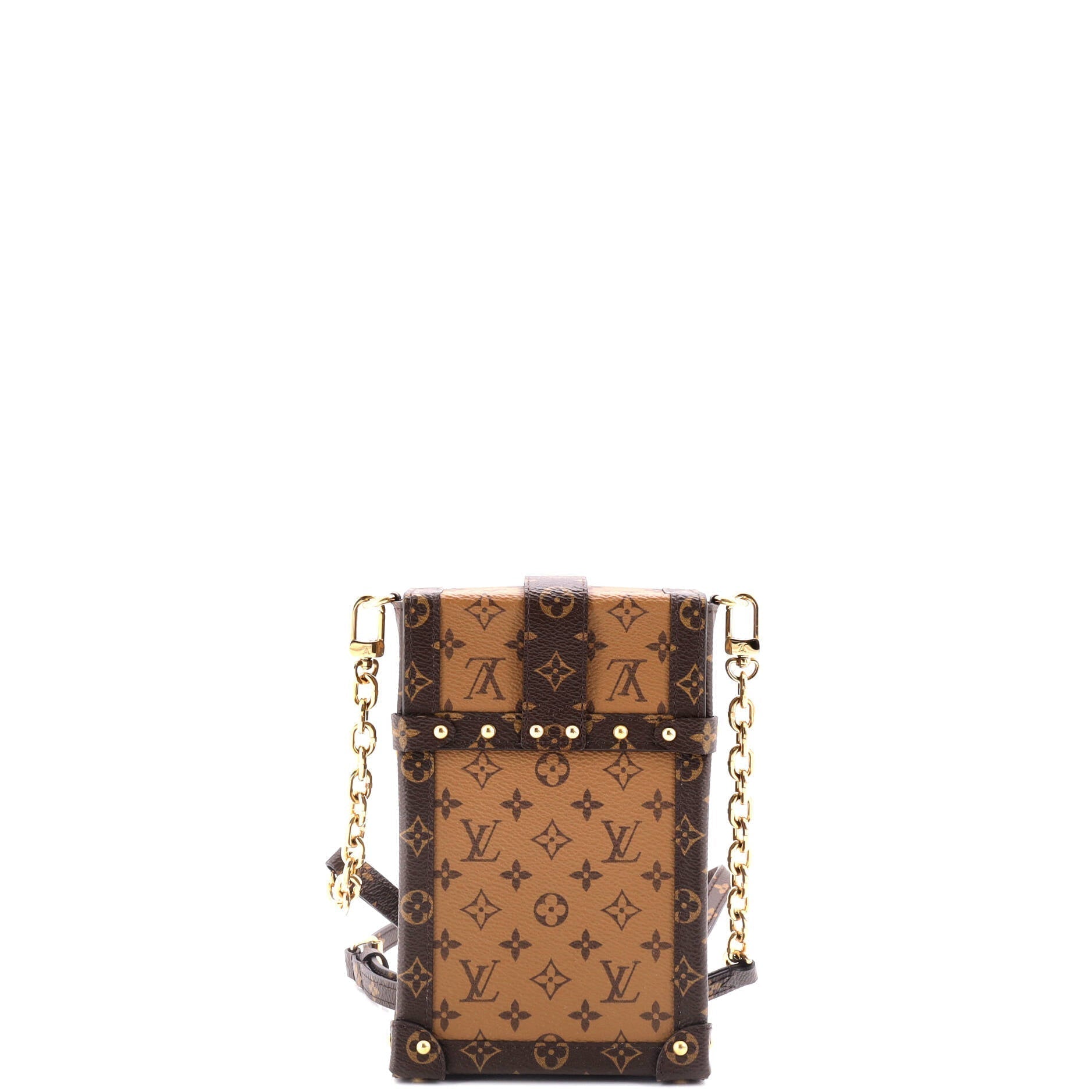 Louis Vuitton Vertical Trunk Pochette Reverse Shoulder Bag Canvas Monogram Canvas 299696120