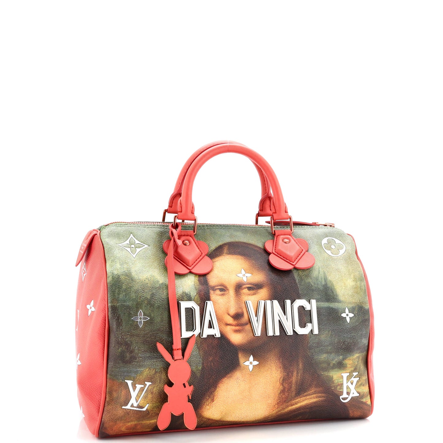 Louis Vuitton Speedy Handbag Limited Edition Jeff Koons Da Canvas Travel Bag