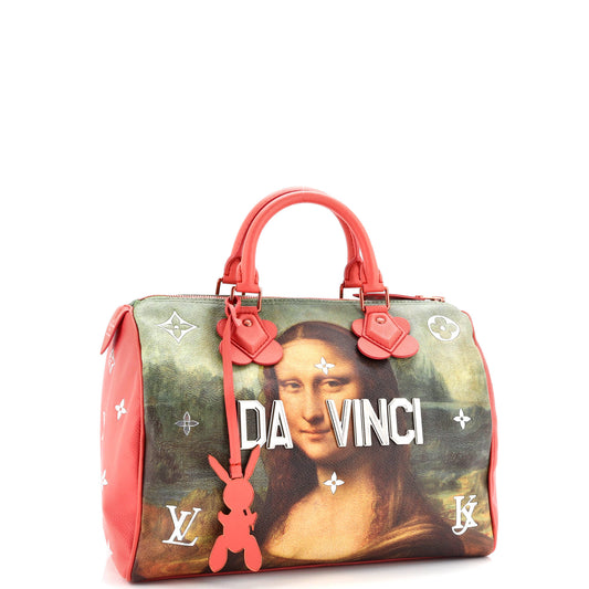 Louis Vuitton Speedy Handbag Limited Edition Jeff Koons Da Canvas Travel Bag