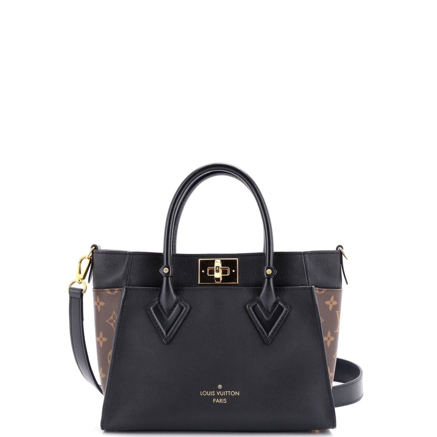 Louis Vuitton On My Side Tote With Pm Leather Canvas Shoulder Bag Canvas Pm29969644