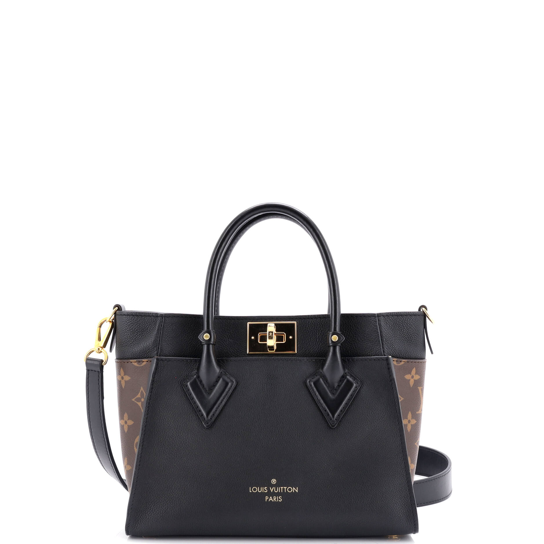 Louis Vuitton On My Side Tote With Pm Leather Canvas Shoulder Bag Canvas Pm29969644