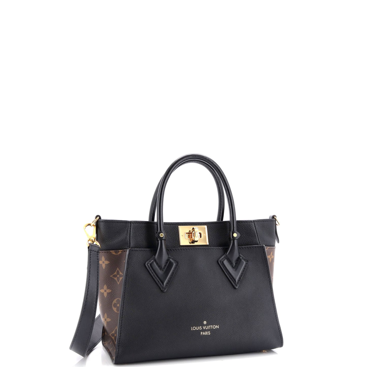 Louis Vuitton On My Side Tote With Pm Leather Canvas Shoulder Bag Canvas Pm29969644