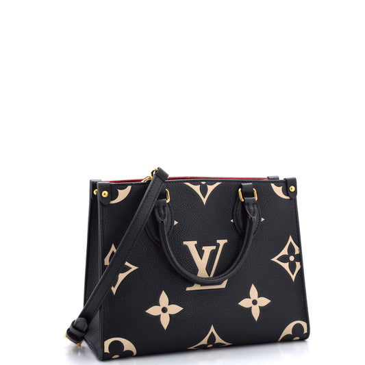 Louis Vuitton Onthego Tote Bicolor Empreinte Giant Pm Monogram Tote Bag Giant Pm29969666