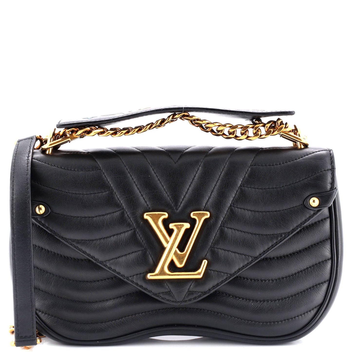 Louis Vuitton New Wave Bag Mm Leather Quilted Shoulder Bag
