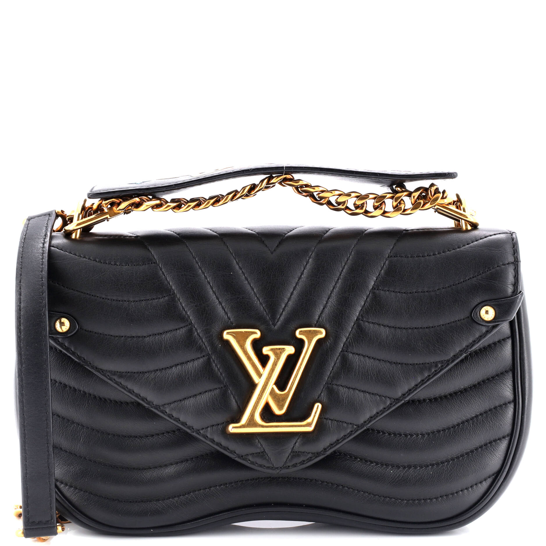 Louis Vuitton New Wave Bag Mm Leather Quilted Shoulder Bag