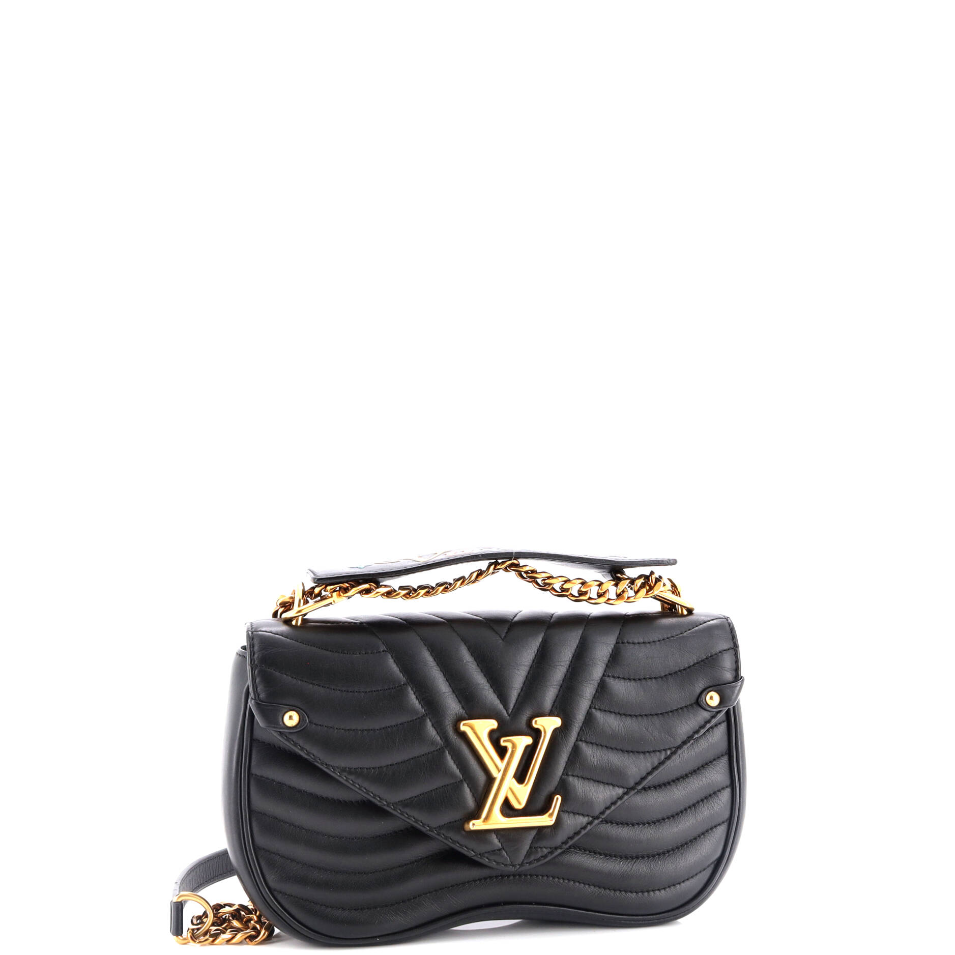 Louis Vuitton New Wave Bag Mm Leather Quilted Shoulder Bag