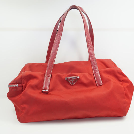Prada Rød Tessuto Luxury Handbag Travel Bag Aug 18 24