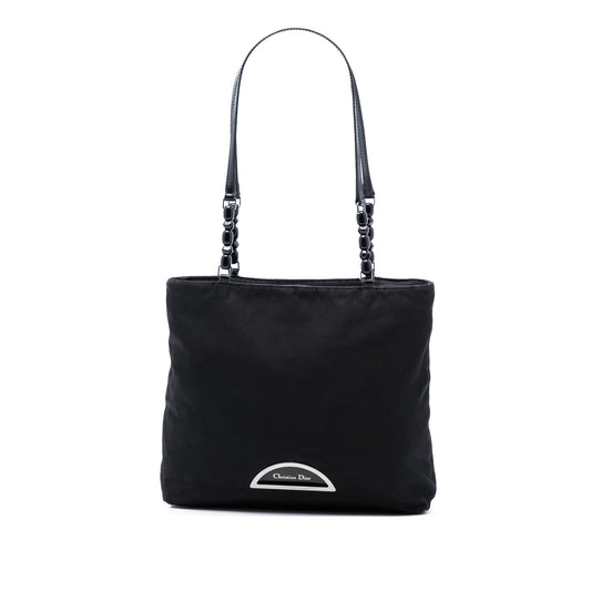 Dior Handbag Malice Tote Nylon Black Tote Bag