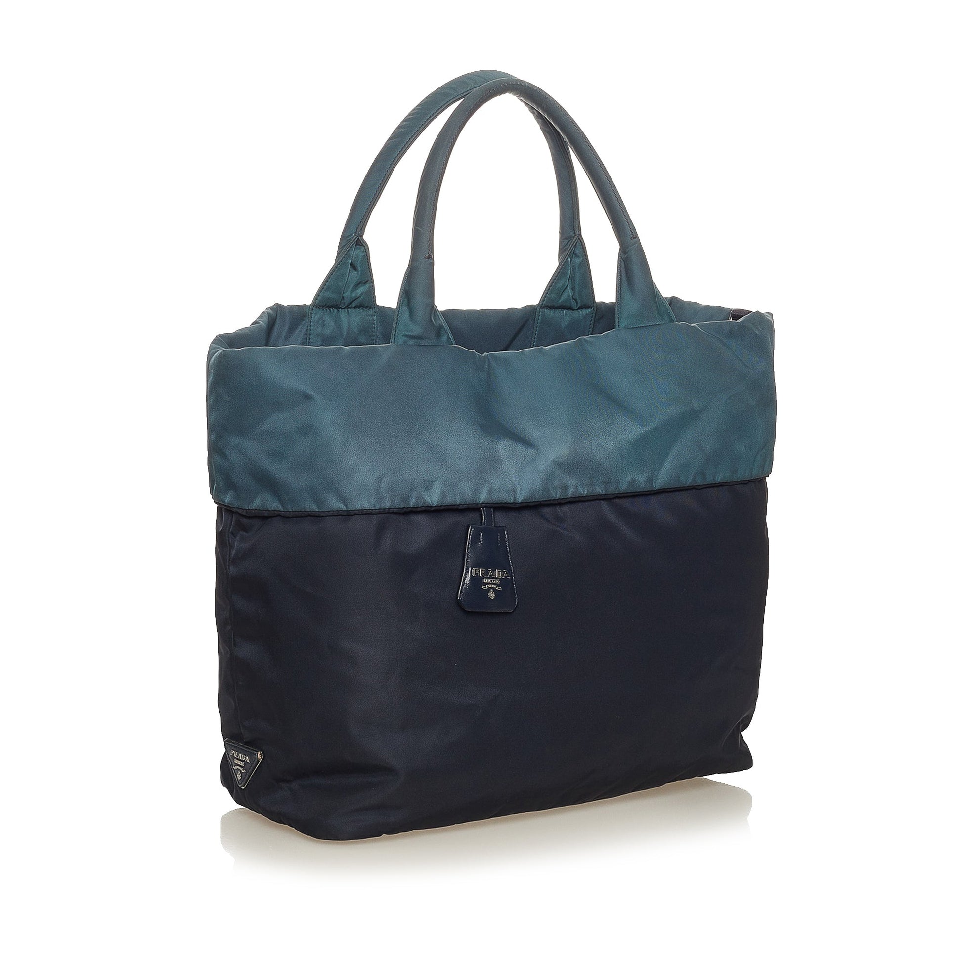 Prada Tessuto Reversible Tote Bag Blue Tote Bag 1