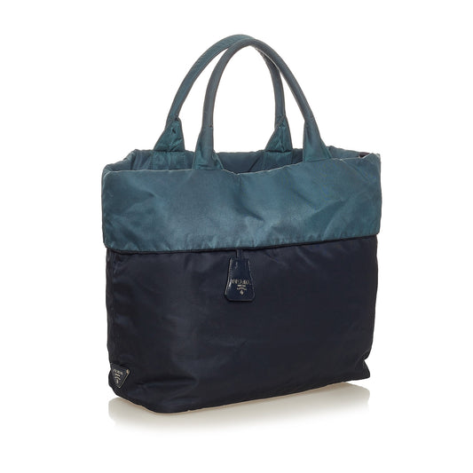 Prada Tessuto Reversible Tote Bag Blue Tote Bag 3