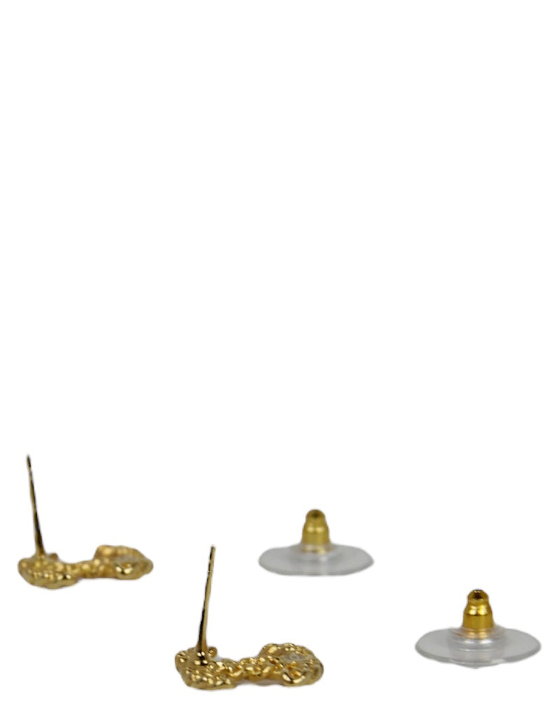 Chanel Metal Pearl CC Chain Link Earrings Jewelry