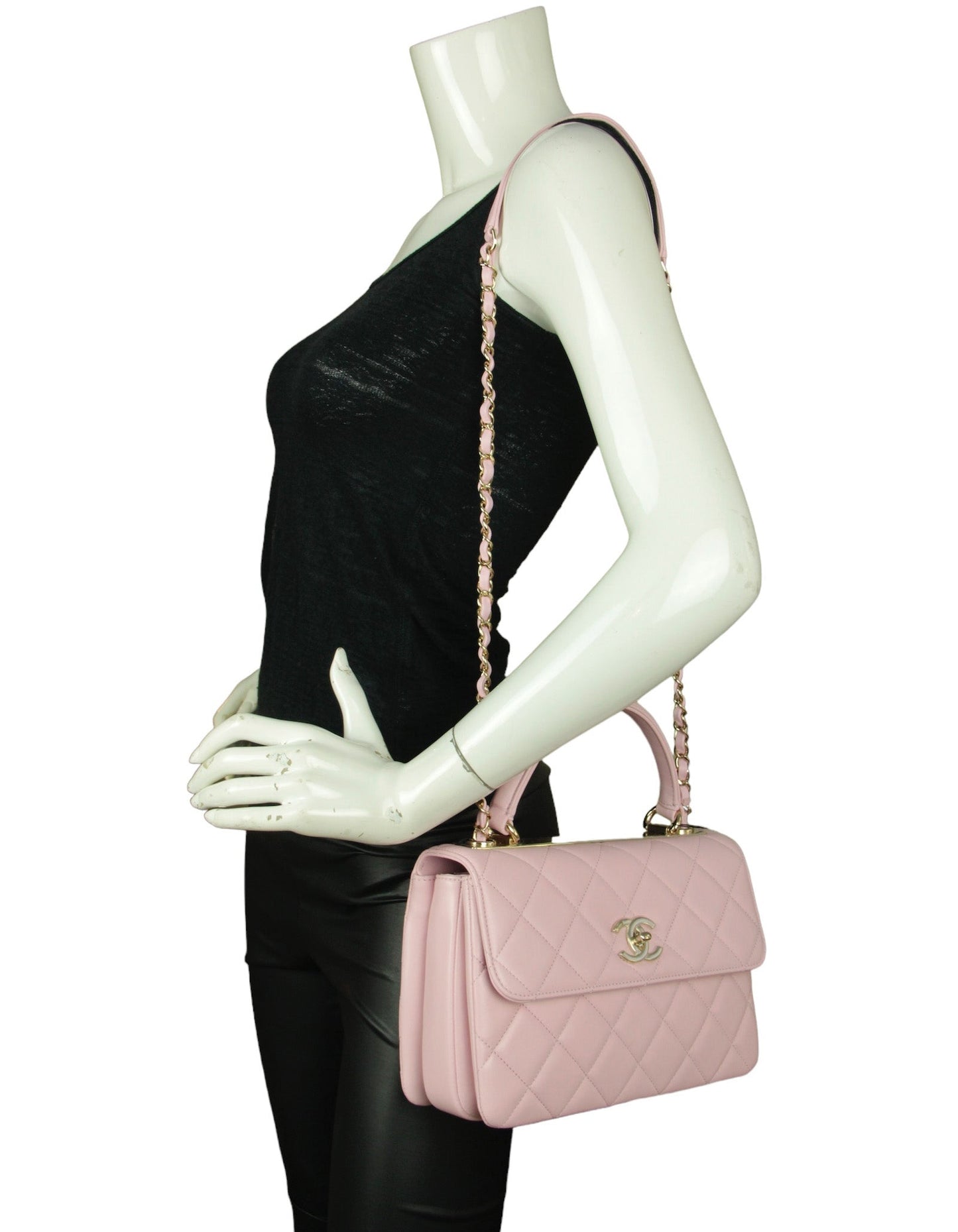 Chanel NWT 2024 Pink Lambskin Quilted Trendy CC Bag
