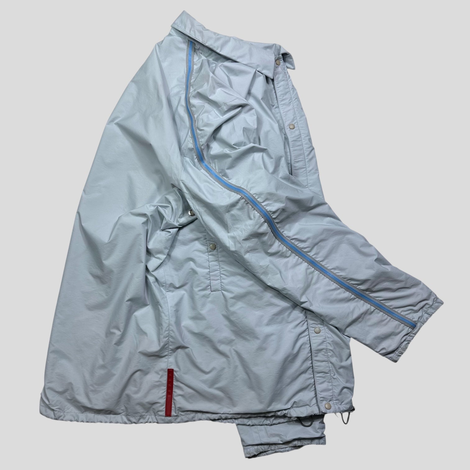 Prada Handbag Sport Gel Seam Coach Jacket - XL Nylon Blue Baby