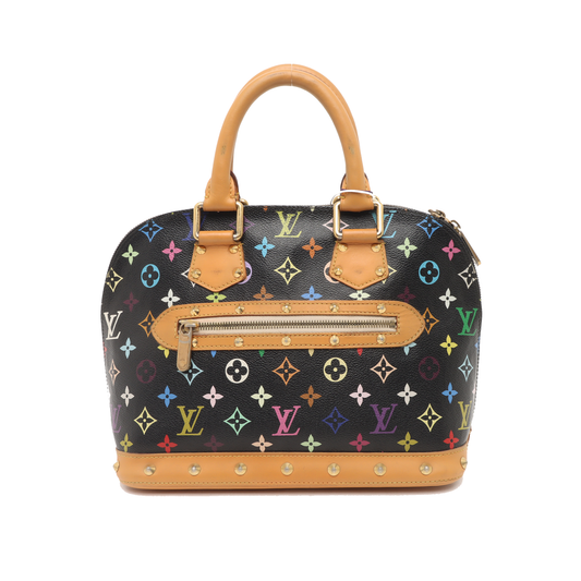Louis Vuitton x Takashi Murakami Alma Multicolor Black White Handbag