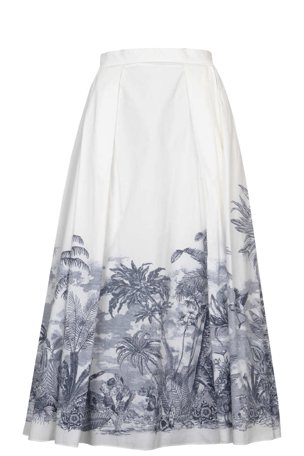 Dior Toile De Jouy Pleated Skirt White Blue Handbag