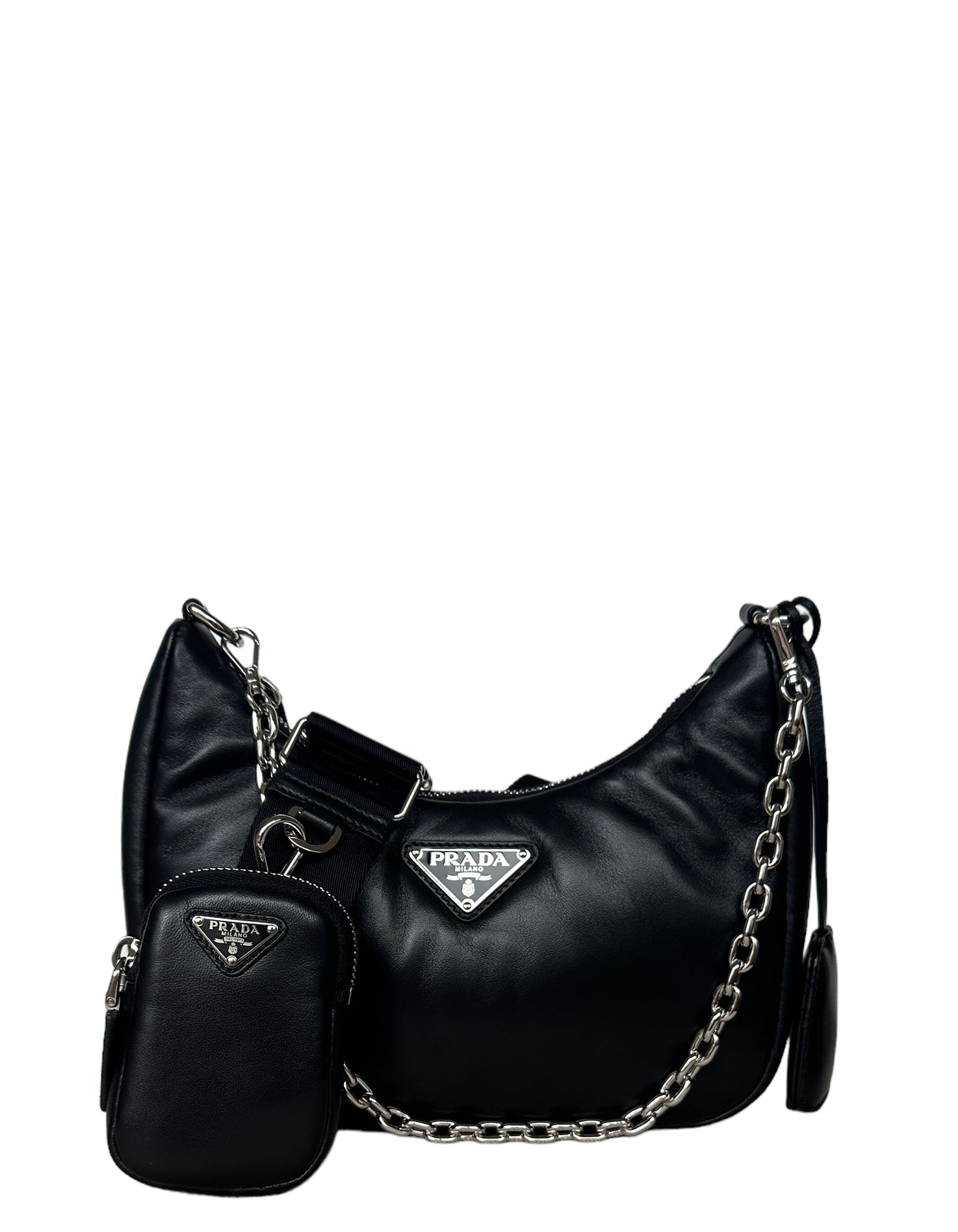 Prada Handbag Padded Nappa- Re-Edition Shoulder Bag Leather Black