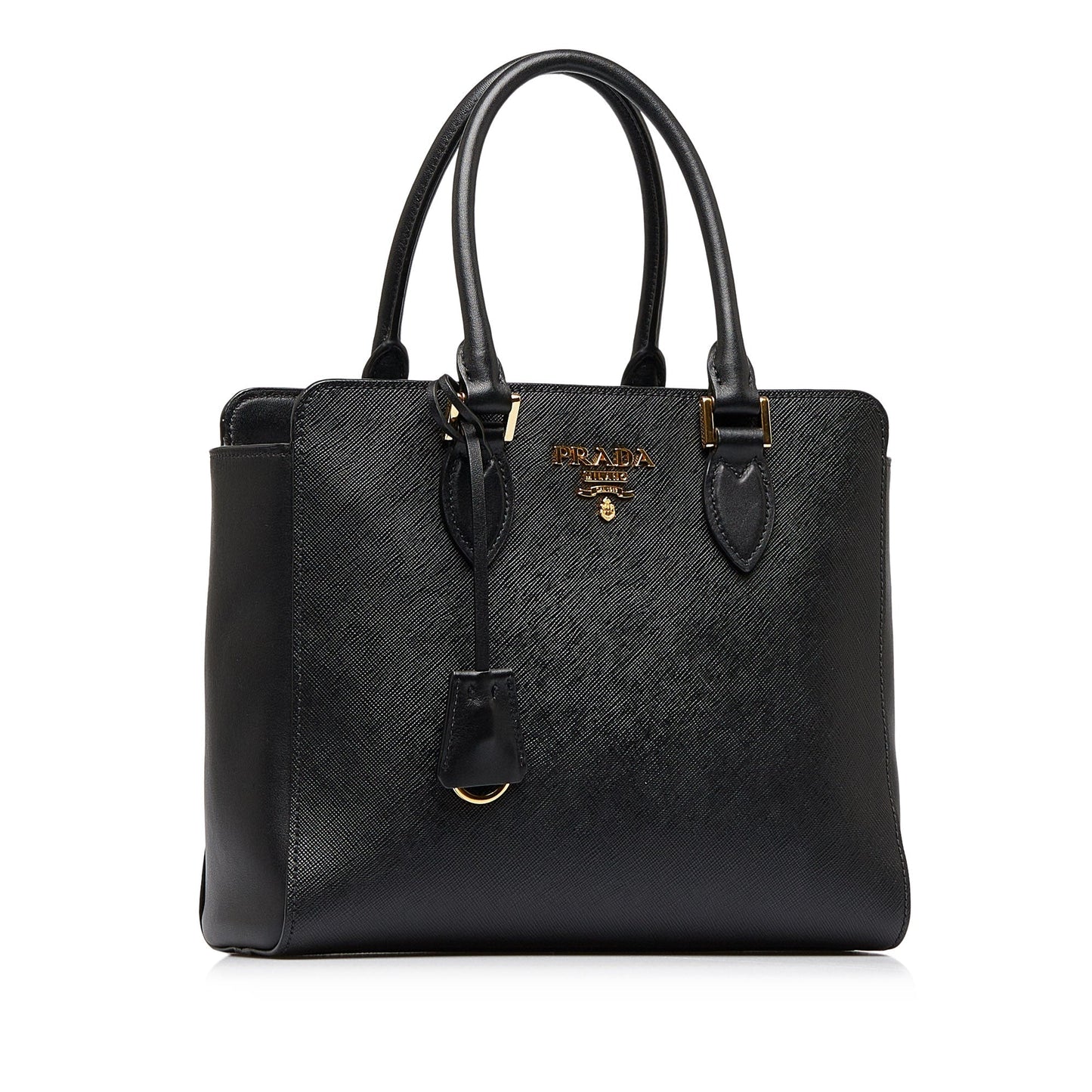 Prada Soft Calfskin Luxury Handbag Saffiano Black Travel Bag