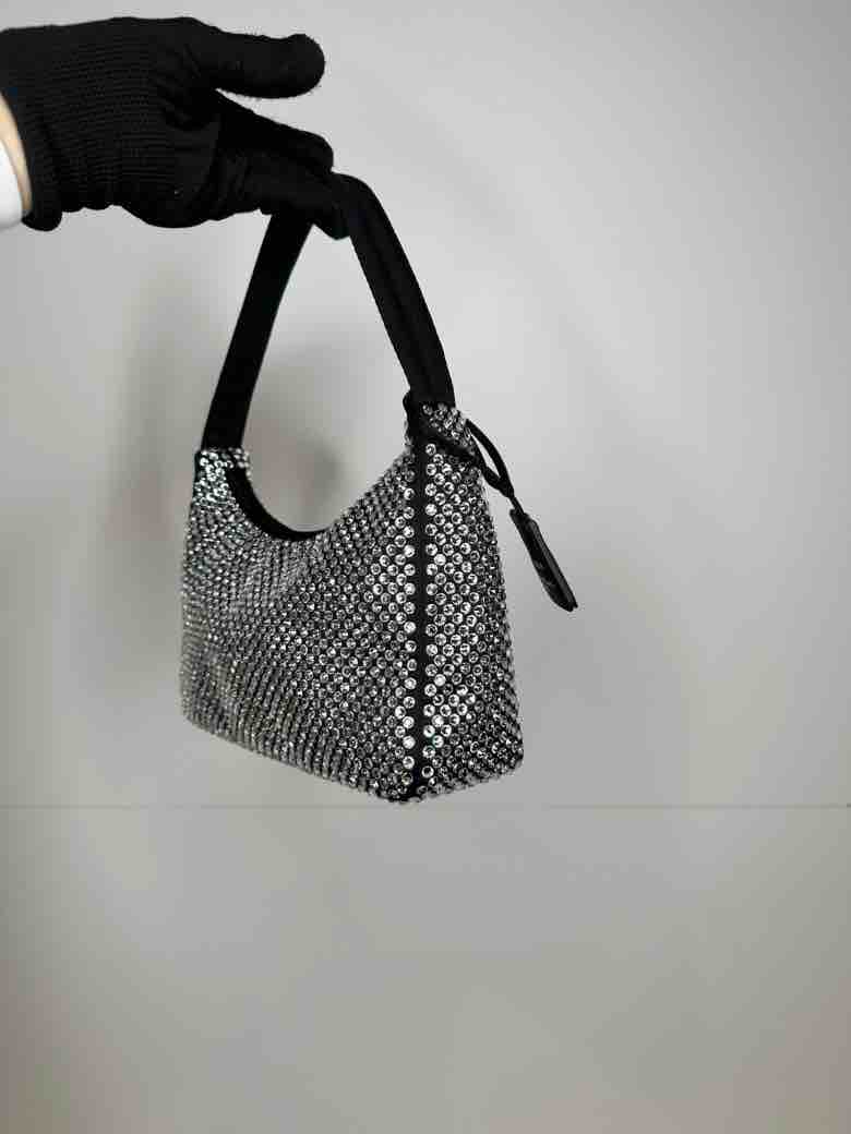 Prada Reissue Bag Crystal Satin Crossbody Bag