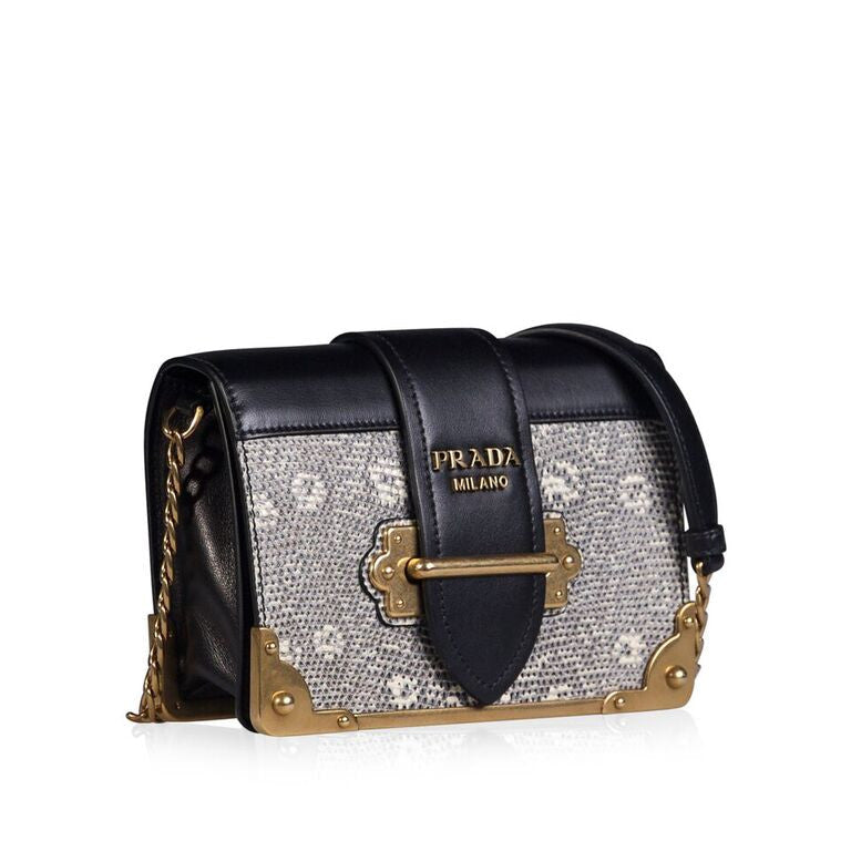 Prada Cahier Lizard Crossbody Bag