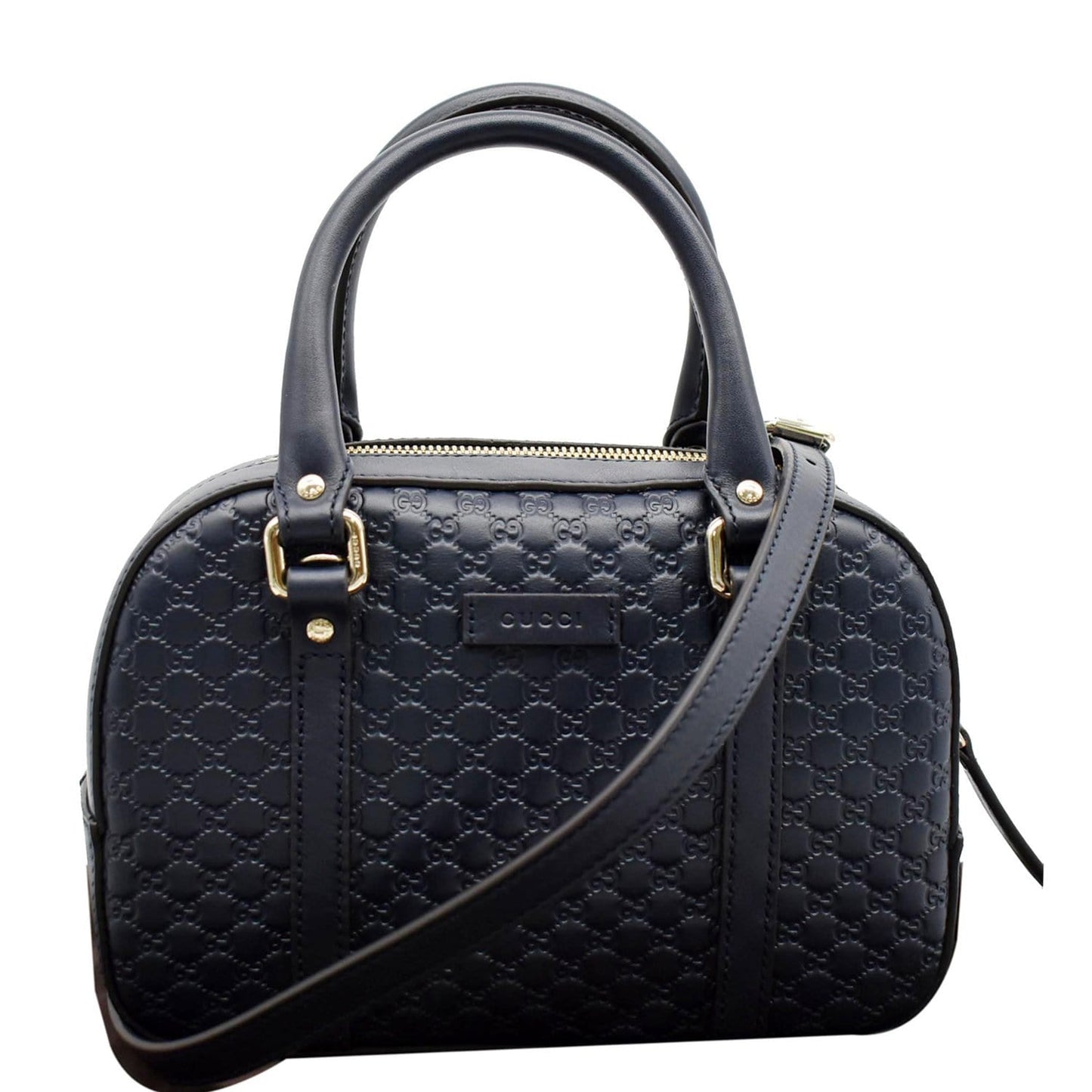 Gucci Microssima Crossbody Bag Leather Blue