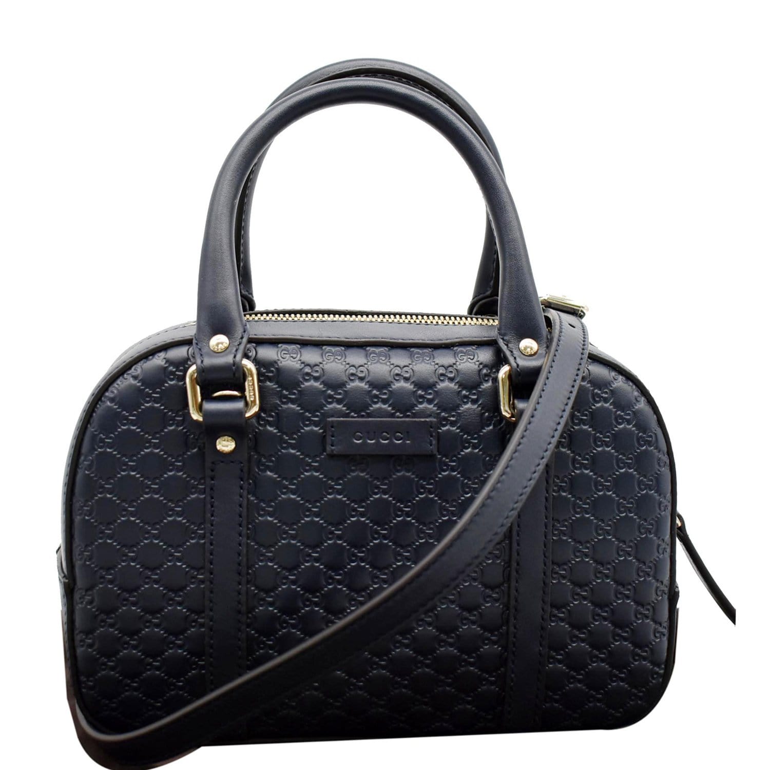 Gucci Microssima Crossbody Bag Leather Blue