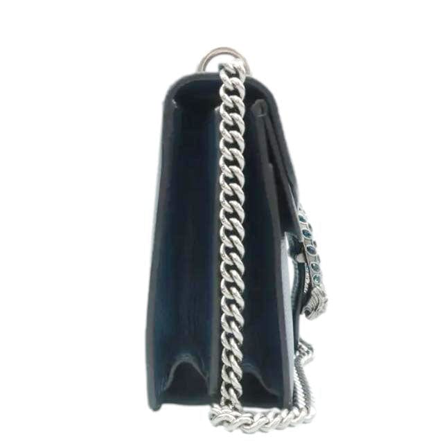 Gucci Dionysus Shoulder Bag Navy Leather Blue