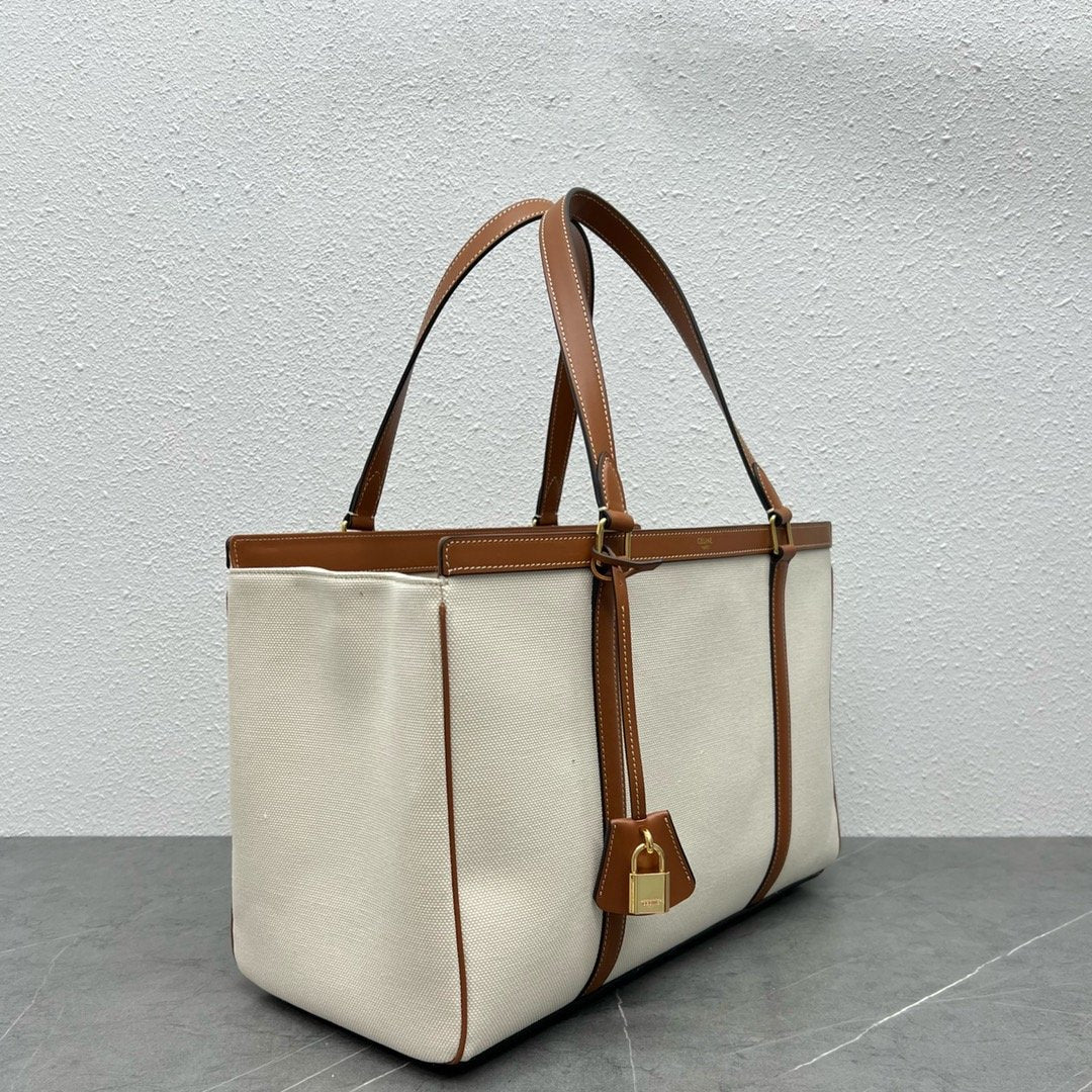 Top Quality Cabas Textile Natural For Women Tan Medium Travel Bag