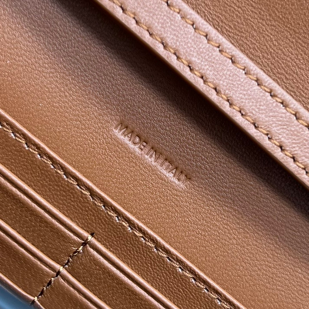 Top Quality Wallet On Triomphe In Textile Tan Chain Crossbody Bag 10J972Db202Nt 3457