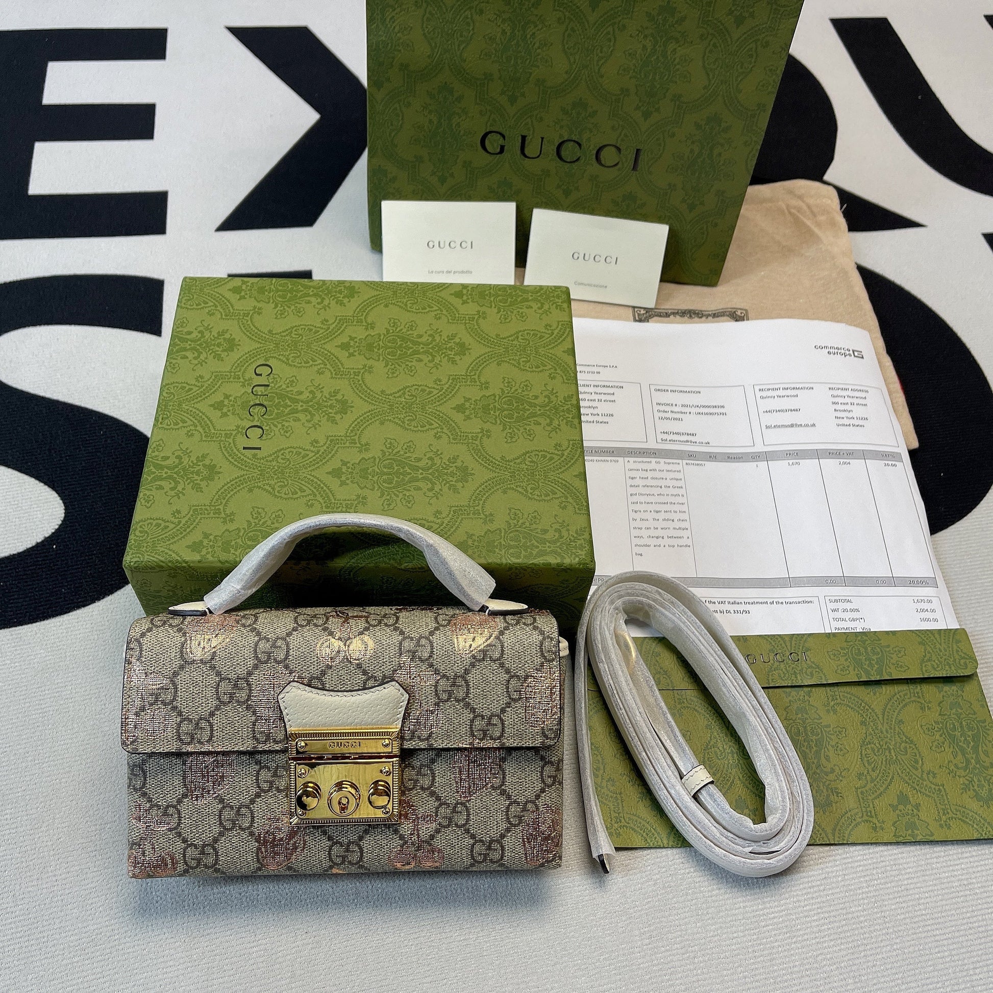 gg Padlock , ’s 7in Beige Mini Bag