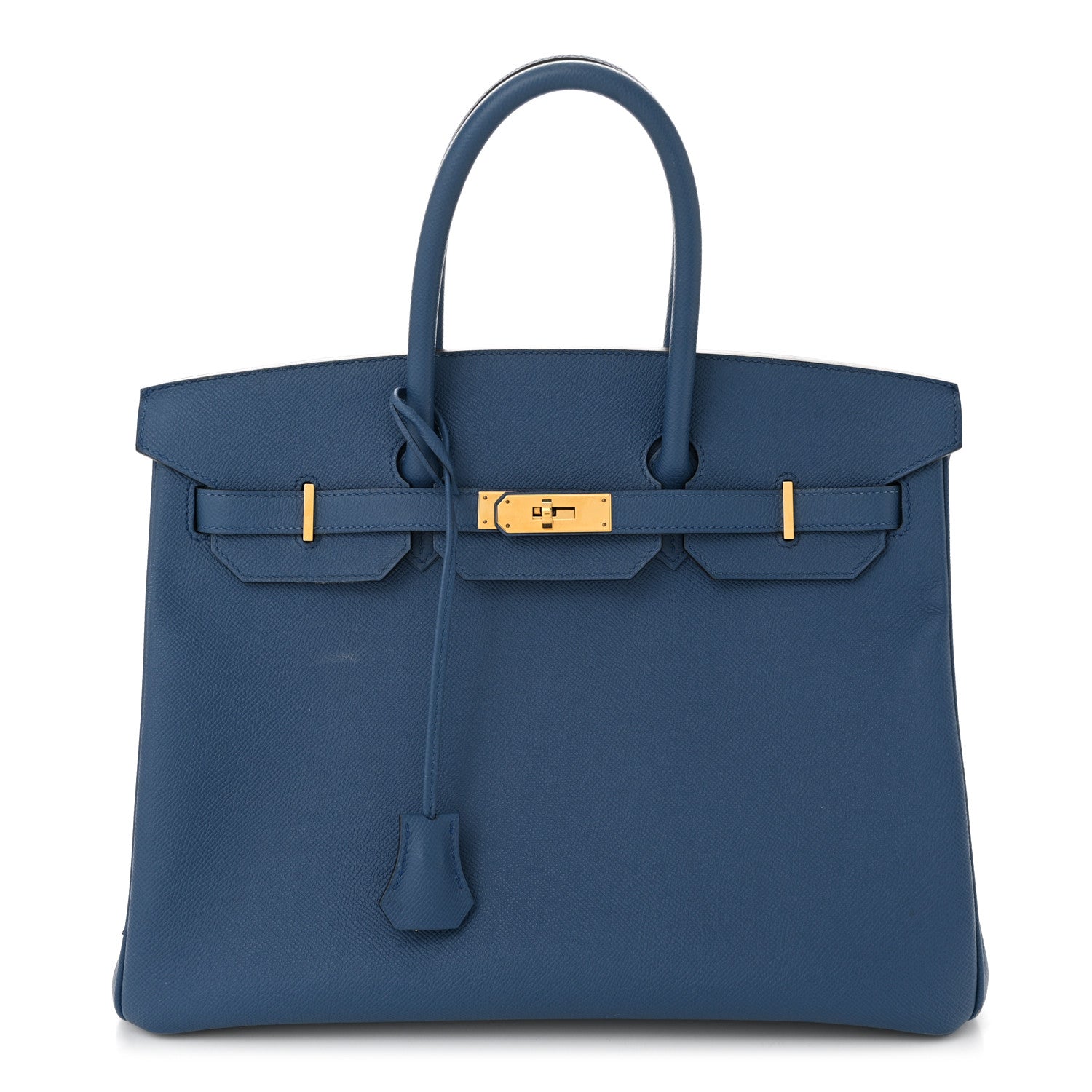 Hermes Epsom Birkin Bleu Agate Handbag Travel Bag