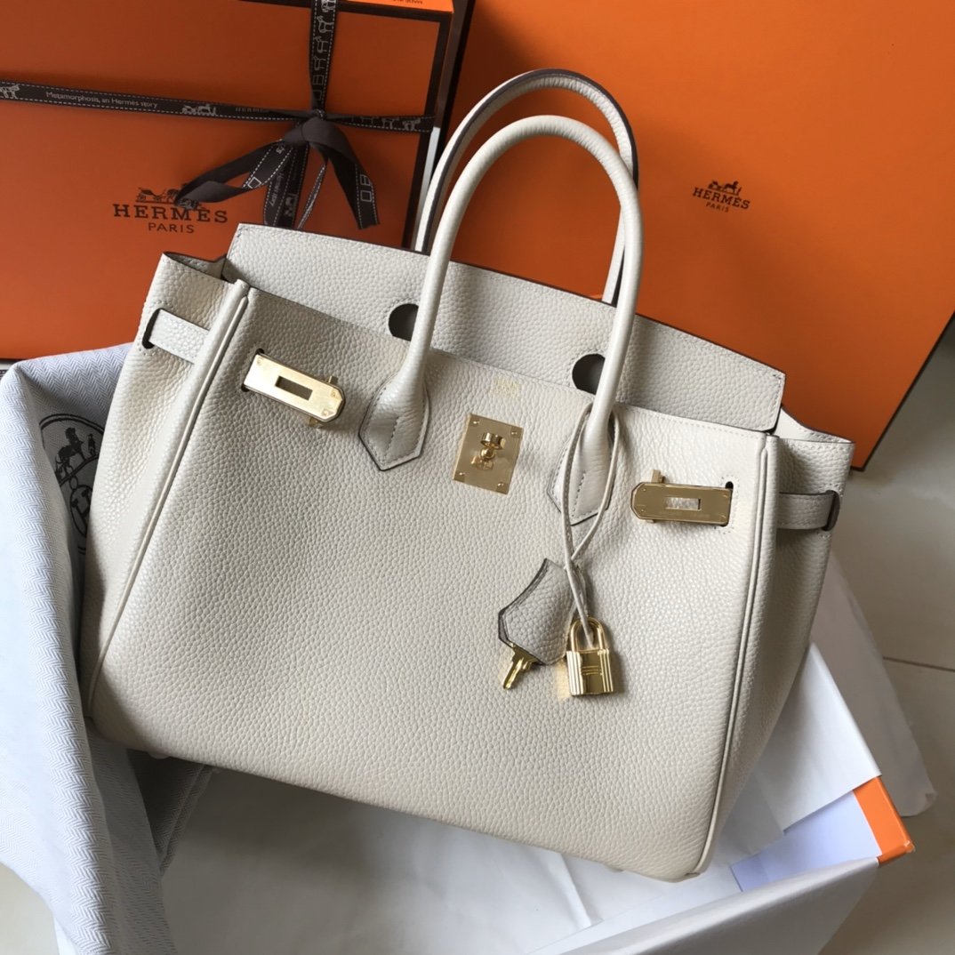 Top Quality Birkin With Hardware Bag For Gold Cream Shoulder Bag